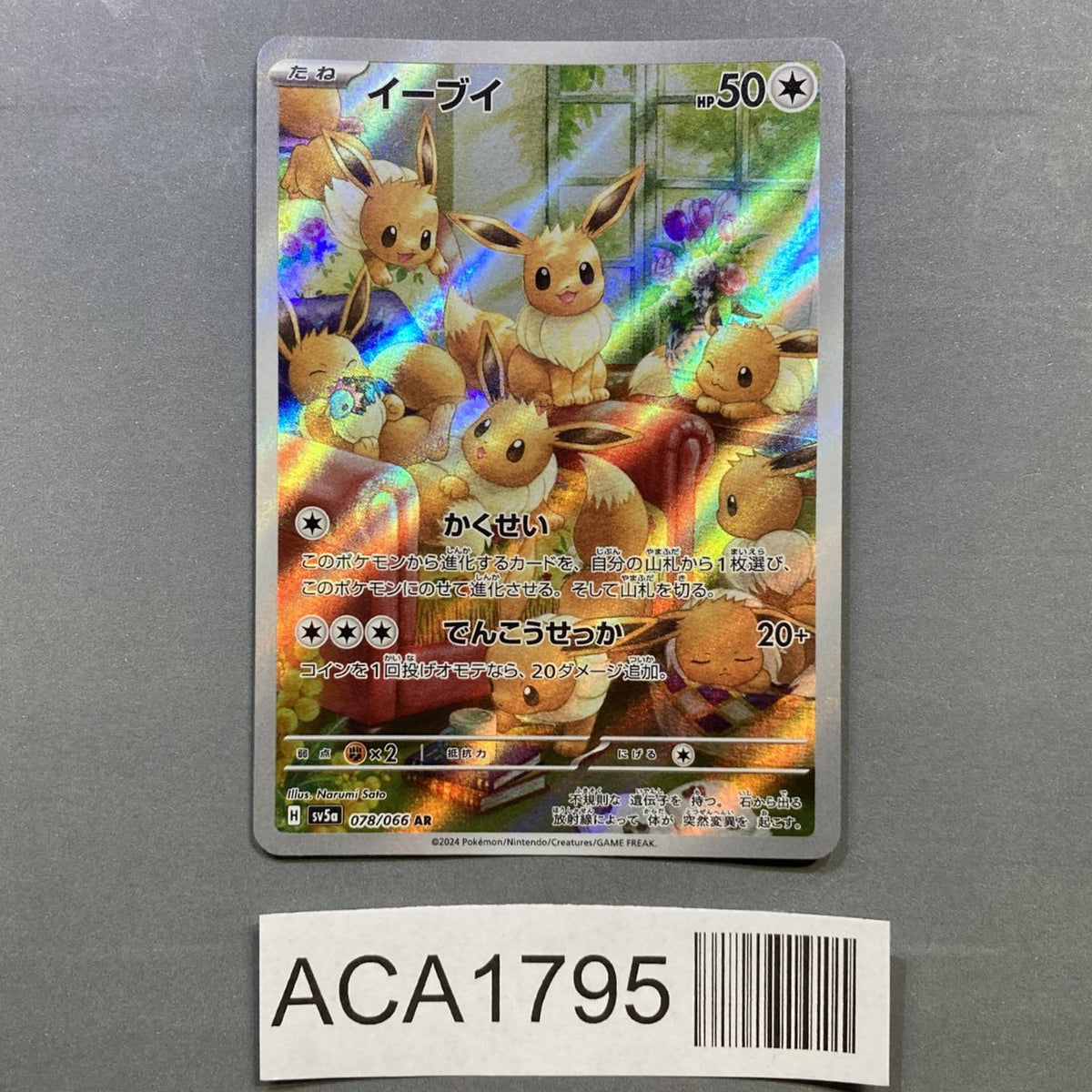 Eevee 078/066 Holo Art Rare Crimson Haze Pokemon Japanese LP