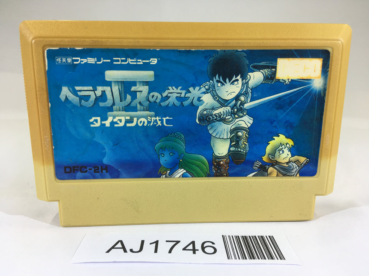 RIKU 75mm 初期 AJ1746 Glory of Heracles II 2 Titan's Down Fall NES Famicom Japan