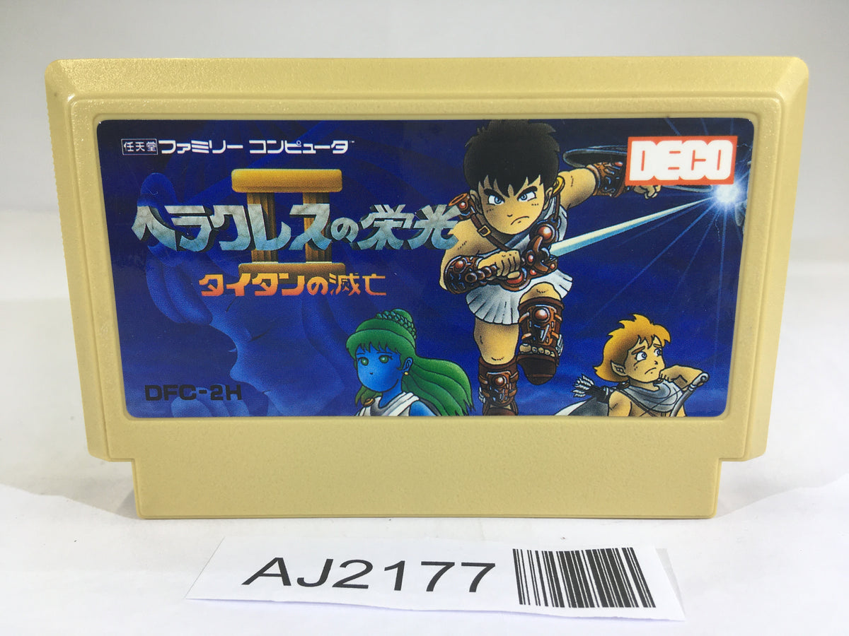 ファミコン AJ2177 Glory of Heracles II 2 Titan's Down Fall NES Famicom Japan