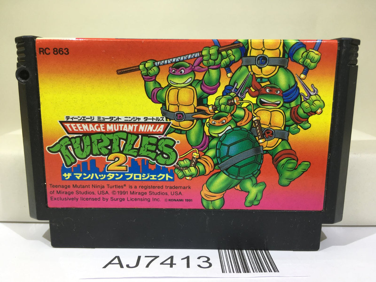Teenage Mutant Ninja Turtles TMNT 2 Nintendo Famicom NES Japan