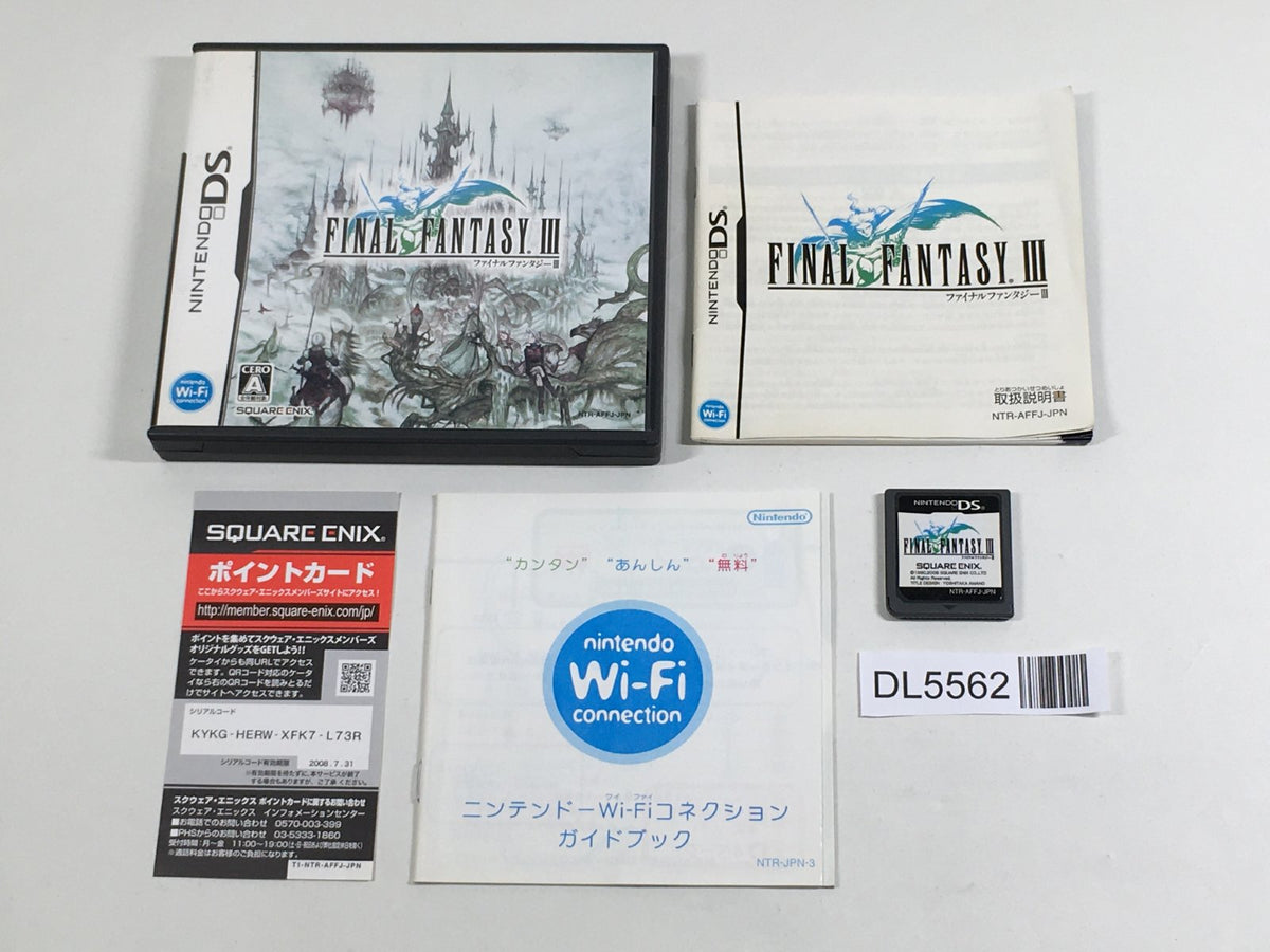 FINAL FANTASY III Boxed Nintendo DS Japan - DL5562 – J4U.co.jp