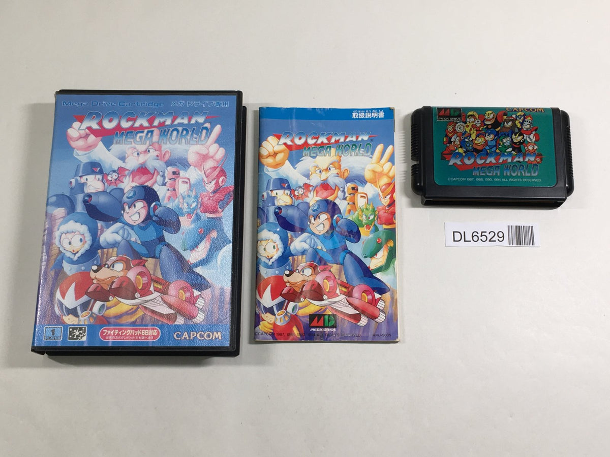 Rockman Megaman Mega World Boxed SEGA MegaDrive Genesis Japan