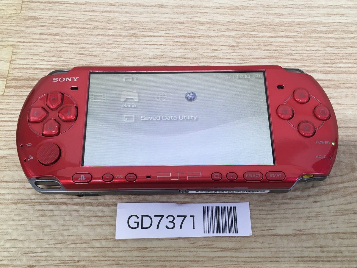 GD7371 No Battery PSP-3000 RADIANT RED SONY PSP Console