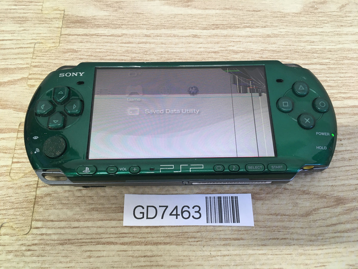 GD7463 Plz Read Item Condi PSP-3000 SPIRITED GREEN SONY PSP