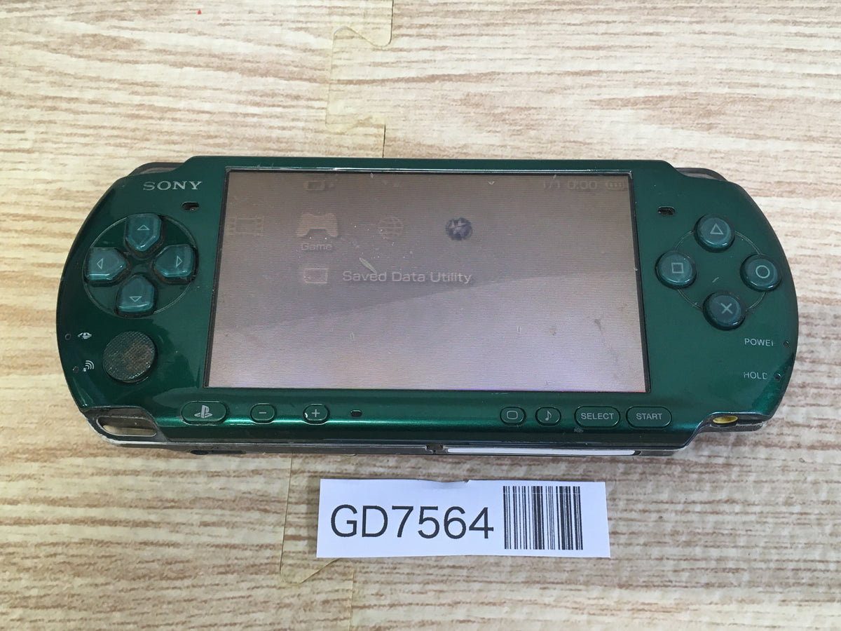 GD7564 Plz Read Item Condi PSP-3000 SPIRITED GREEN SONY PSP