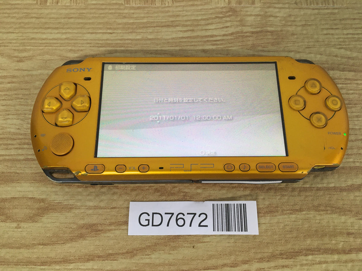 GD7672 Plz Read Item Condi PSP-3000 BRIGHT YELLOW SONY PSP