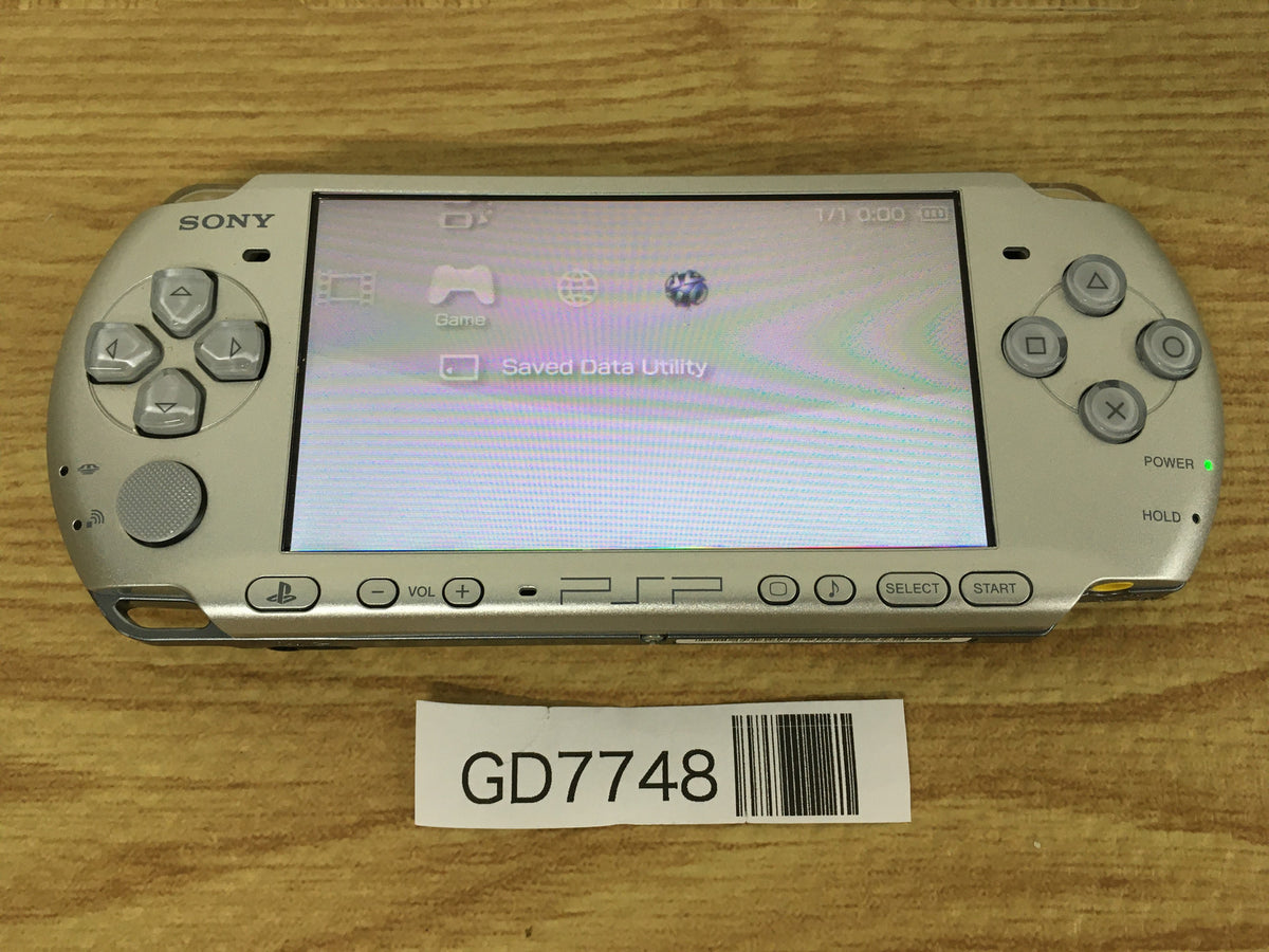GD7748 No Battery PSP-3000 MYSTIC Silver SONY PSP Console