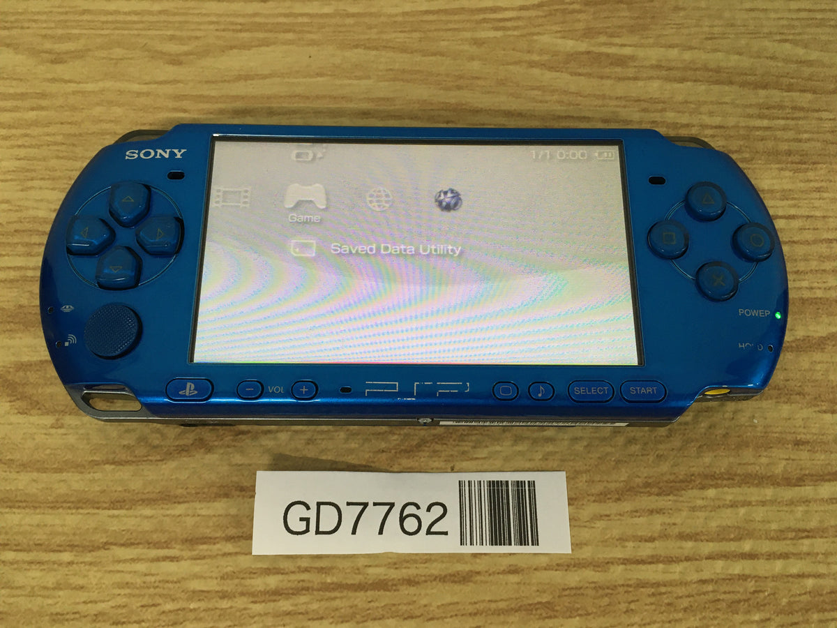 PSPカセット GD7762 Plz Read Item Condi PSP-3000 VIBRANT BLUE SONY PSP