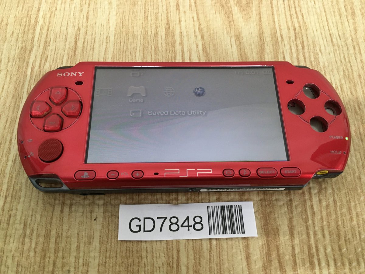 GD7848 Plz Read Item Condi PSP-3000 RADIANT RED SONY PSP