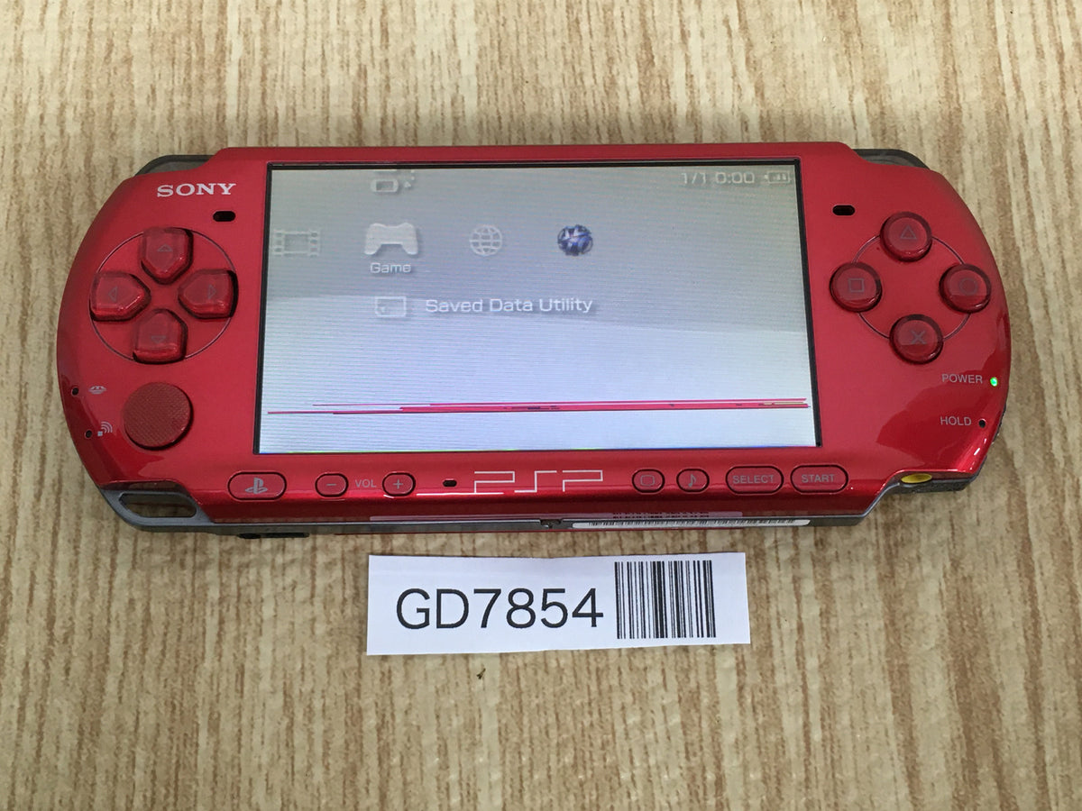 GD7854 Plz Read Item Condi PSP-3000 RADIANT RED SONY PSP