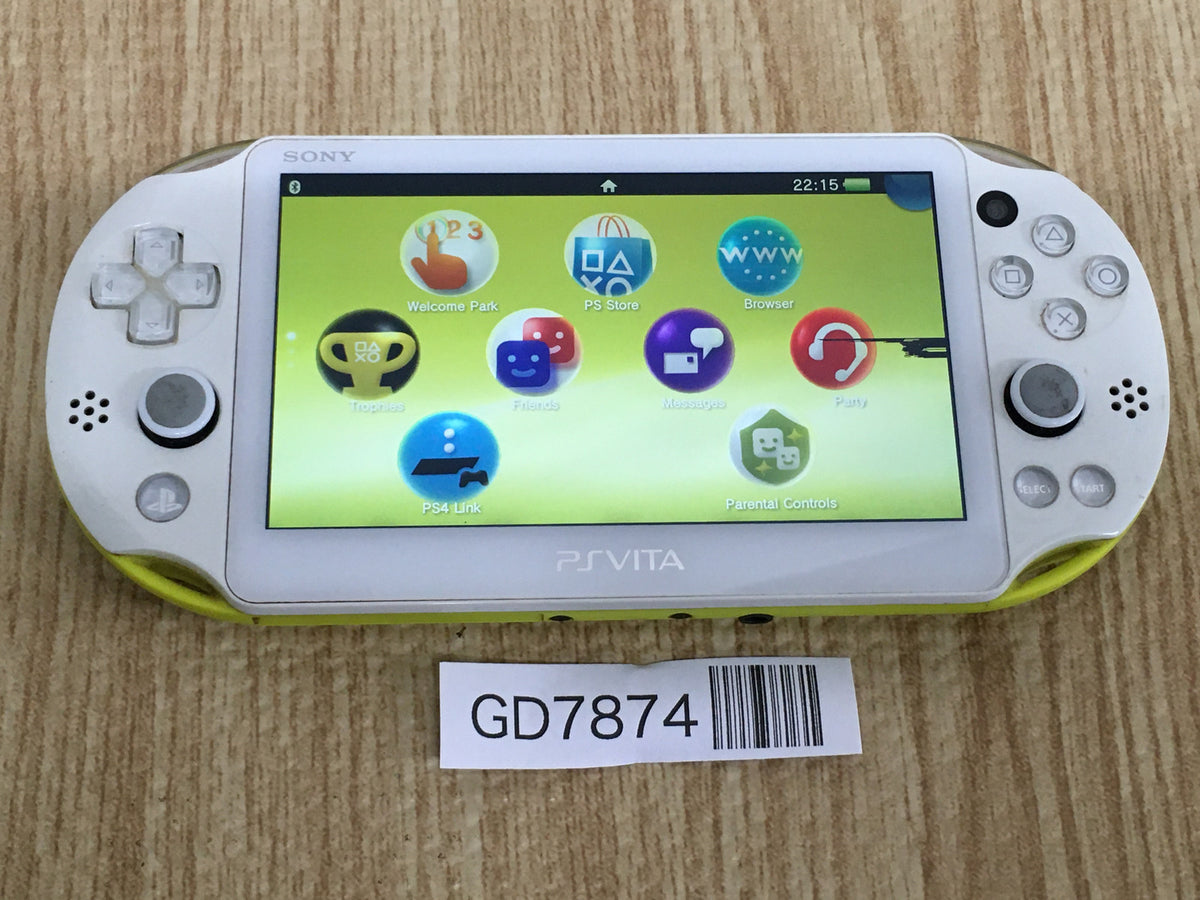 GD7874 Plz Read Item Co PS Vita PCH-2000 LIME GREEN WHITE