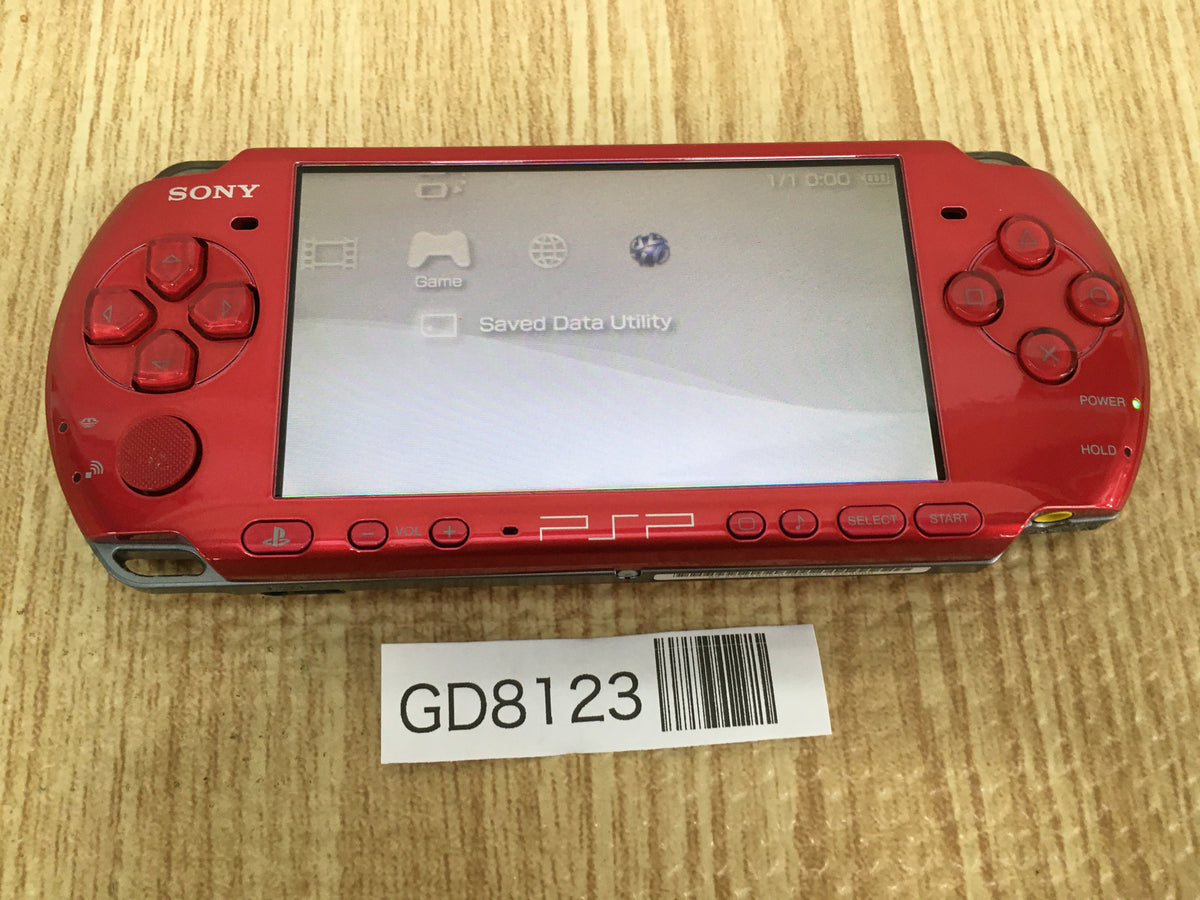 GD8123 Plz Read Item Condi PSP-3000 RADIANT RED SONY PSP