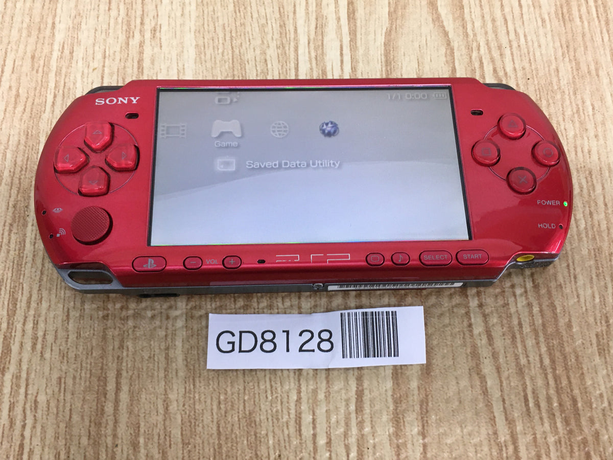 GD8128 Plz Read Item Condi PSP-3000 RADIANT RED SONY PSP