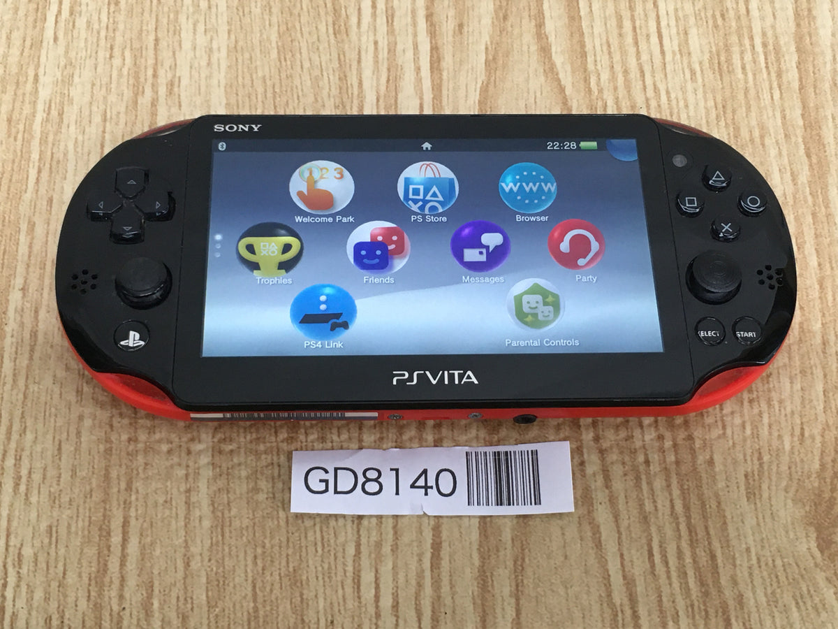 GD8140 Plz Read Item Condi PS Vita PCH-2000 RED AND BLACK