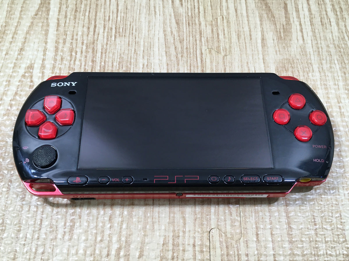 GD8336 Plz Read Item Condi PSP-3000 BLACK & RED SONY PSP