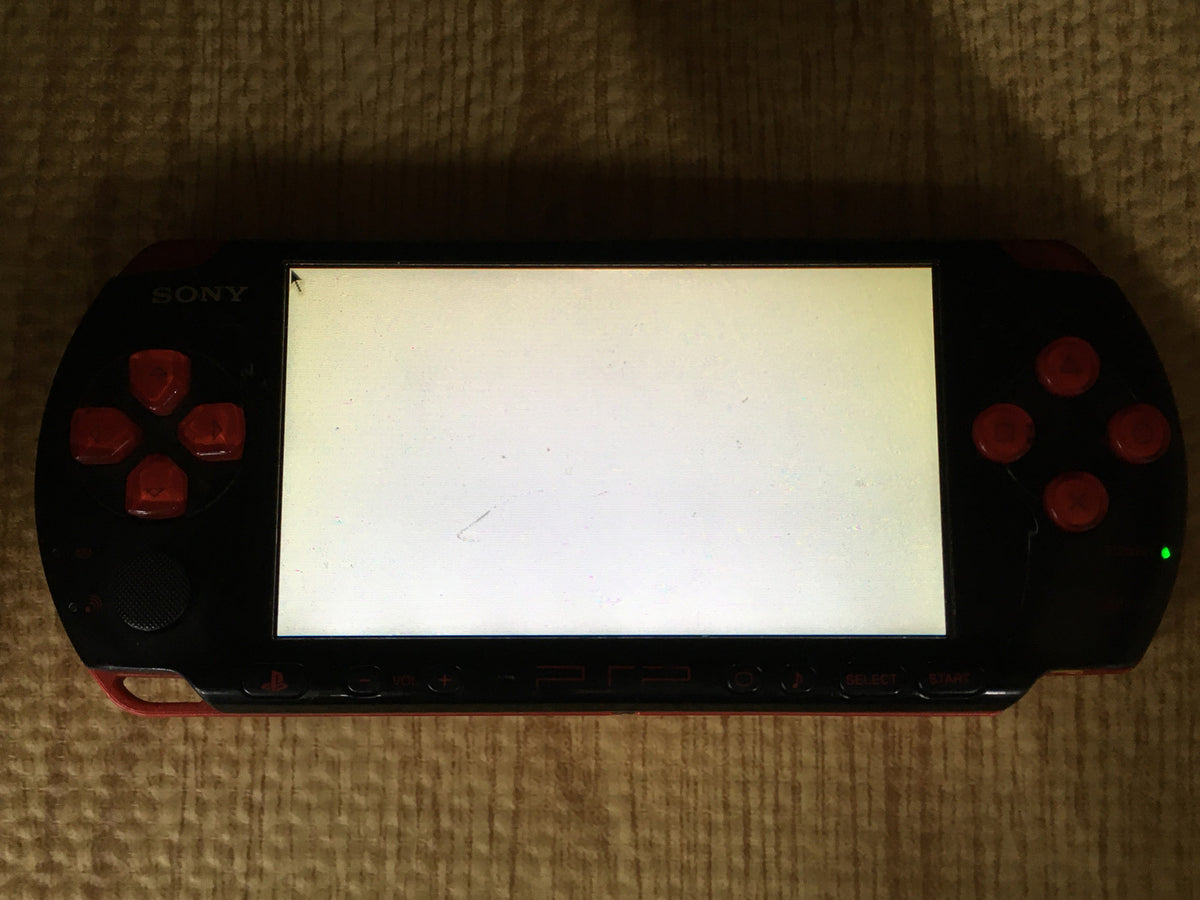 GD8626 Plz Read Item Condi PSP-3000 BLACK & RED SONY PSP