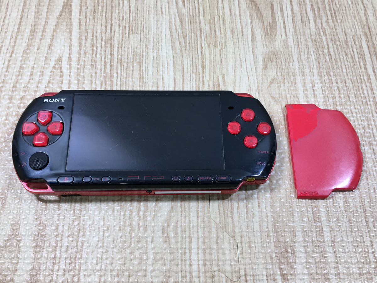 GD8626 Plz Read Item Condi PSP-3000 BLACK & RED SONY PSP