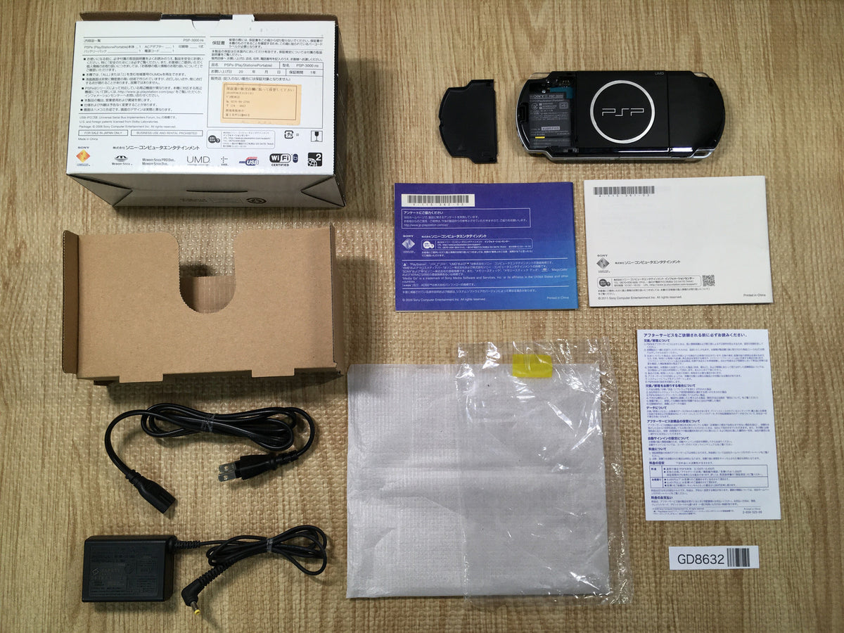 5-068 PSP-3000 ブラック Refurbished Sony PSP 3000 Black PlayStation Portable 4GB