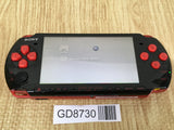 GD8730 No Battery PSP-3000 BLACK & RED SONY PSP Console Japan