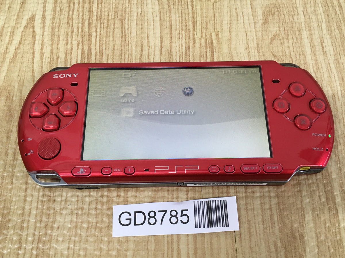 GD8785 With Defects - PSP-3000 RADIANT RED SONY PSP Console