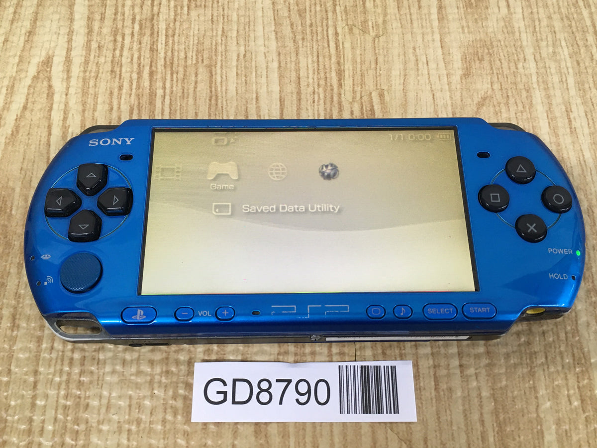PSP海外版 GD8790 With Defects - PSP-3000 VIBRANT BLUE SONY PSP Console