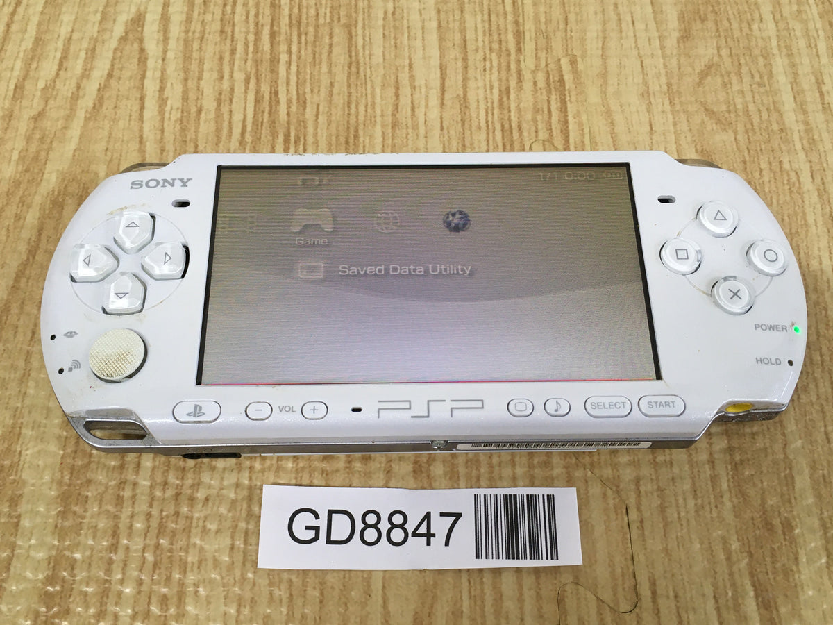 GD8847 Plz Read Item Condi PSP-3000 PEARL WHITE SONY PSP Console