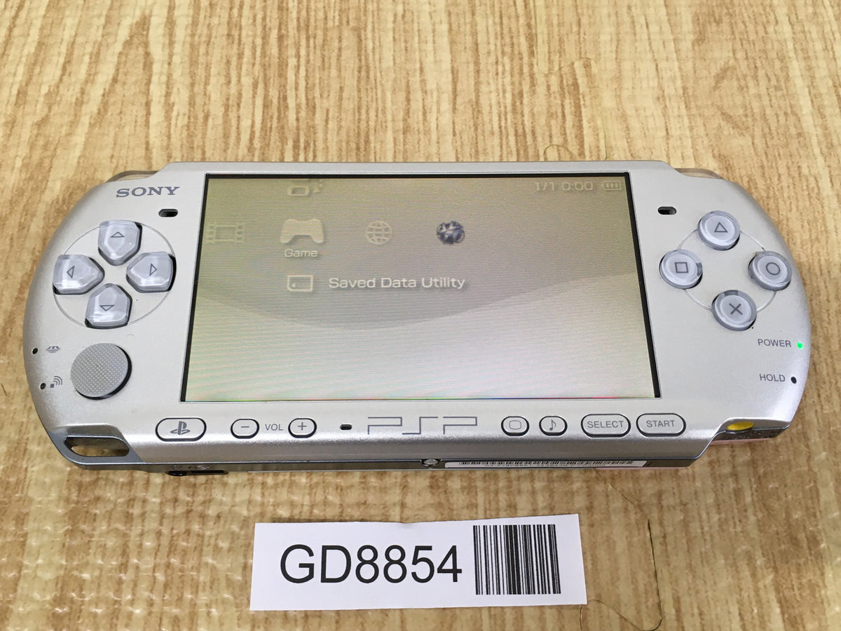 GD8854 Plz Read Item Condi PSP-3000 MYSTIC Silver SONY PSP Console