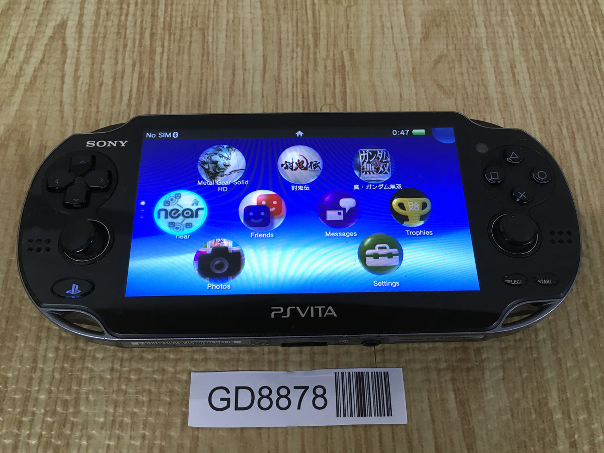 GD8878 Plz Read Item Condi PS Vita PCH-1000 CRYSTAL BLACK SONY PSP