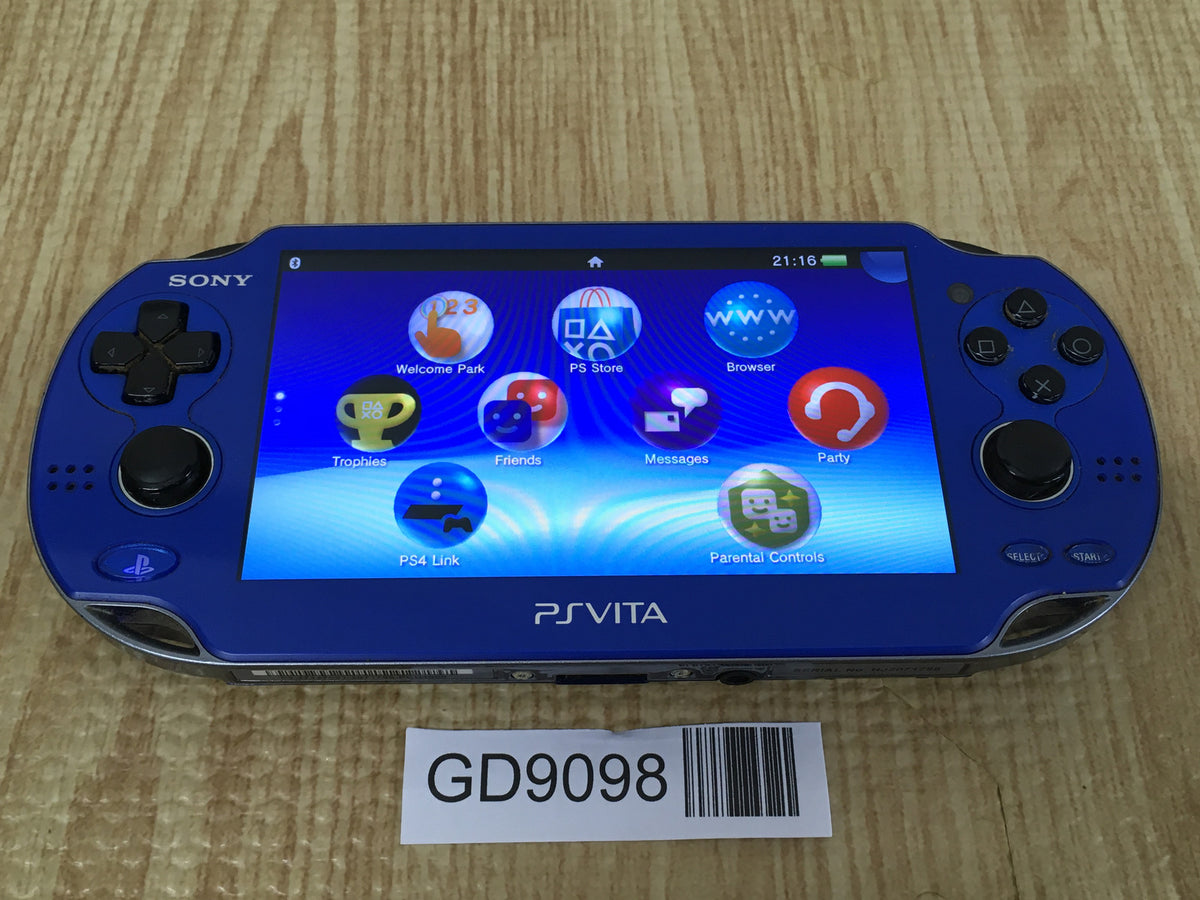 GD9098 Tested Working - PS Vita PCH-1000 SAPPHIRE BLUE SONY PSP