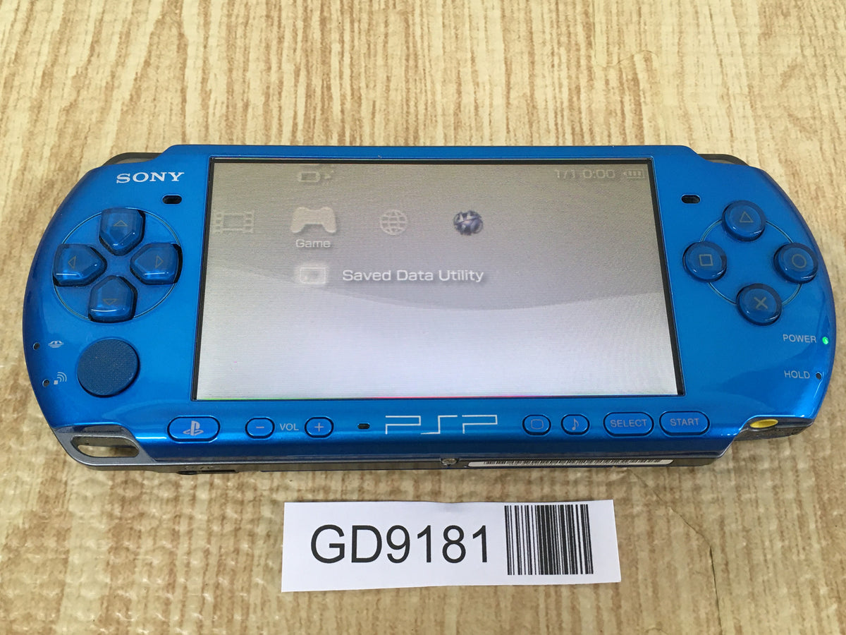 GD9181 With Defects - PSP-3000 VIBRANT BLUE SONY PSP Console Japan
