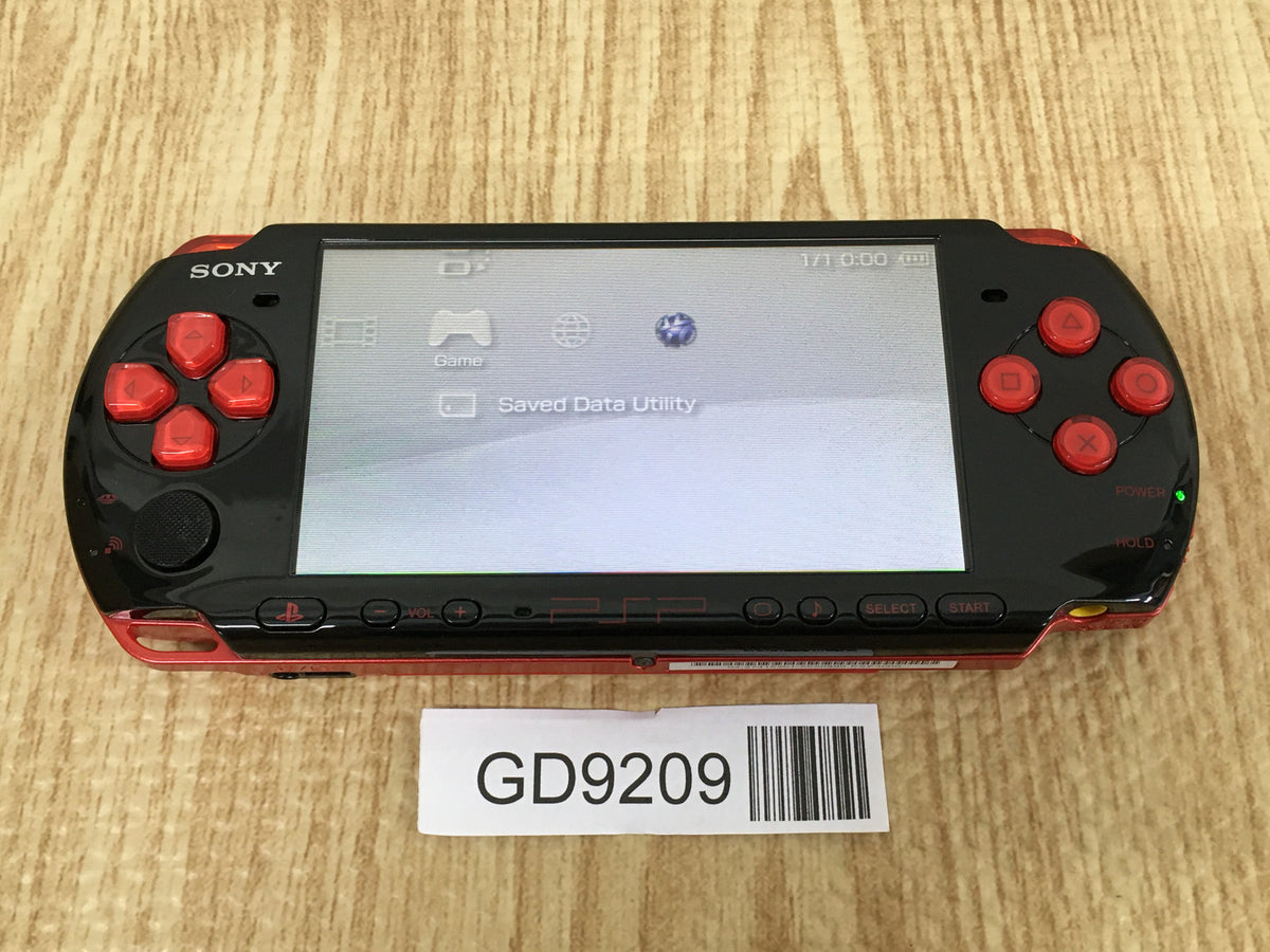 GD9209 With Defects - PSP-3000 BLACK & RED SONY PSP Console Japan