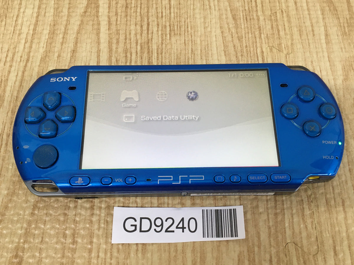GD9240 With Defects - PSP-3000 VIBRANT BLUE SONY PSP Console Japan