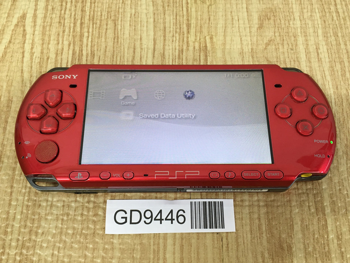 値下げ！  PSP3000 GD9446 With Defects - PSP-3000 RADIANT RED Console SONY Japan