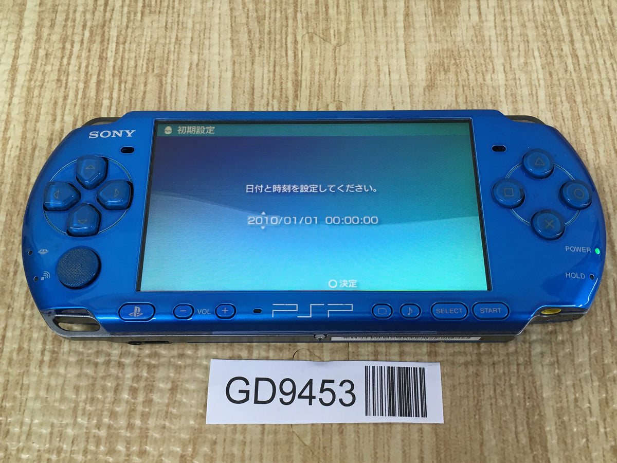 GD9453 With Defects - PSP-3000 VIBRANT BLUE Console SONY Japan