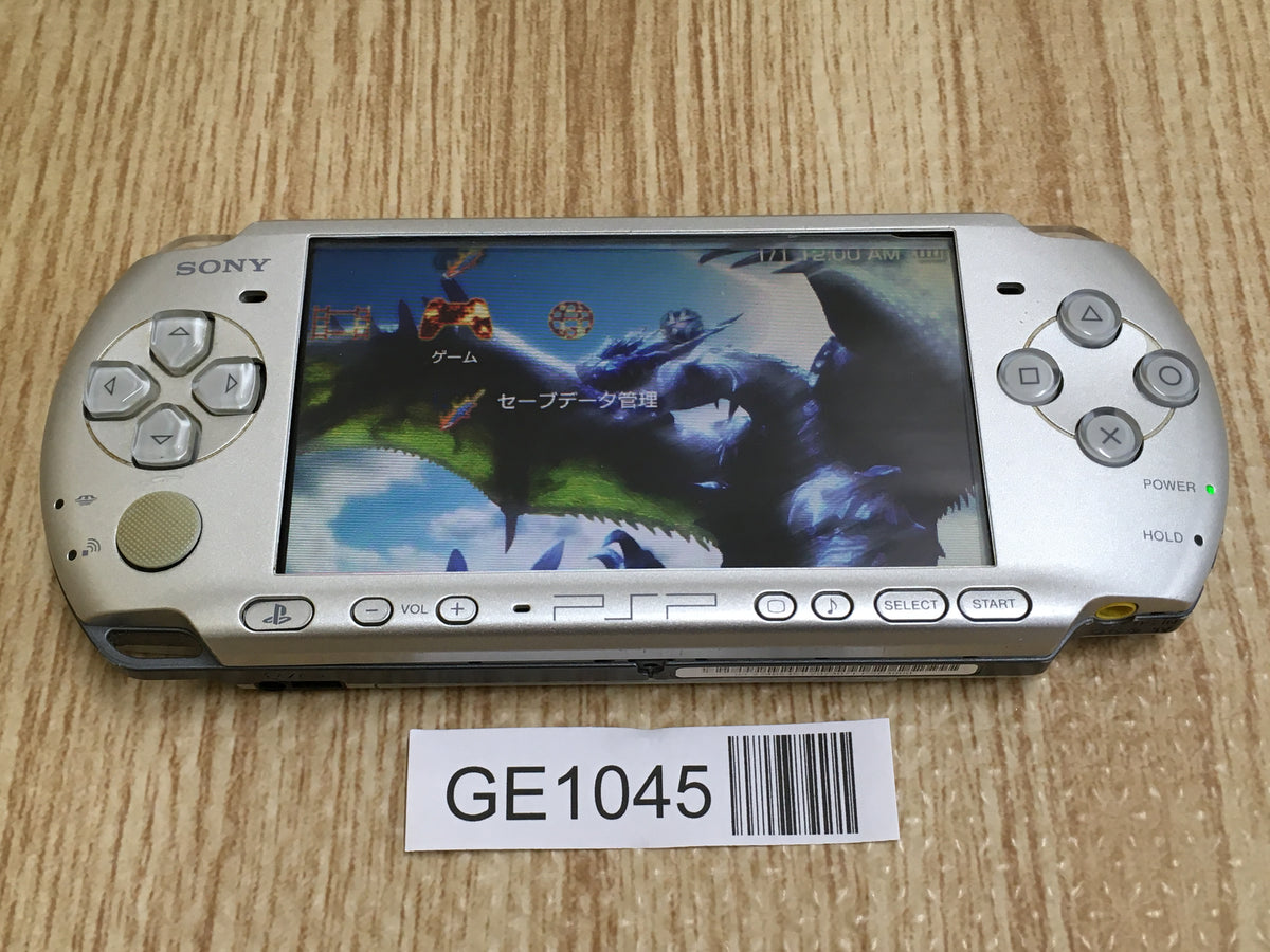 GE1045 With Defects - PSP-3000 MYSTIC Silver Console SONY Japan