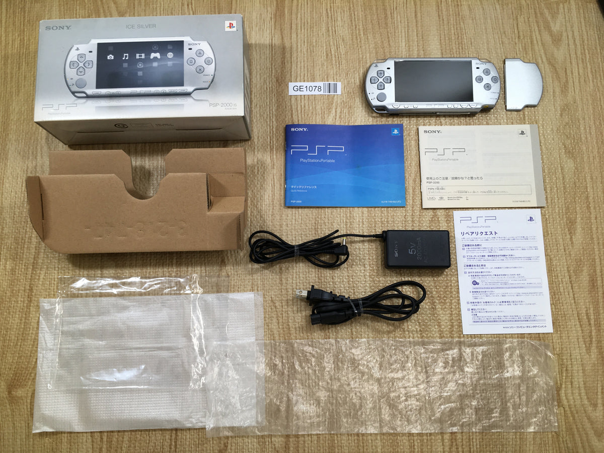 GE1078 With Defects - PSP-2000 ICE Silver Console SONY Japan – J4U