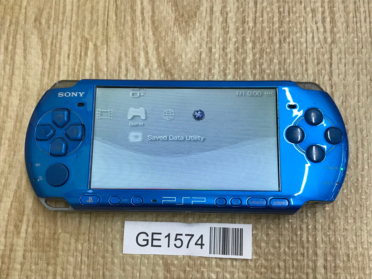 おもちゃ PSP-3000 Sony PSP 3000 console OEM - Vibrant Blue + Official 4GB Memory +