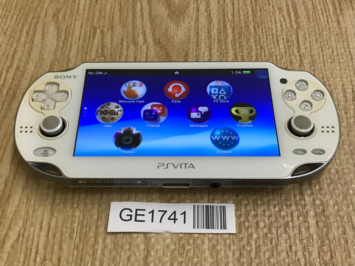 PS Vita PCH-1000 CRYSTAL WHITE Console Japan - Tested Working