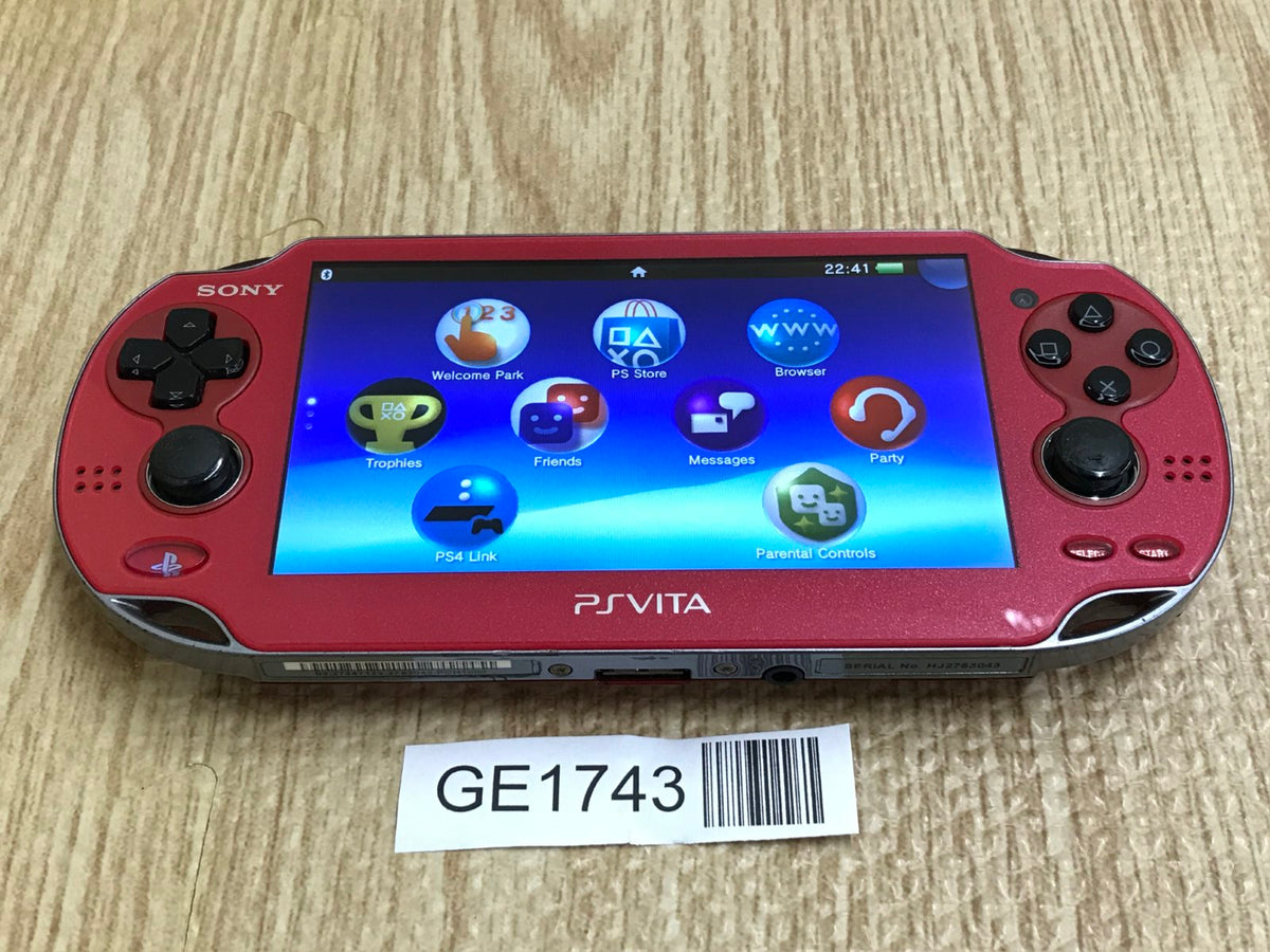 PS Vita PCH-1000 COSMIC RED Console Japan - With Defects GE1743