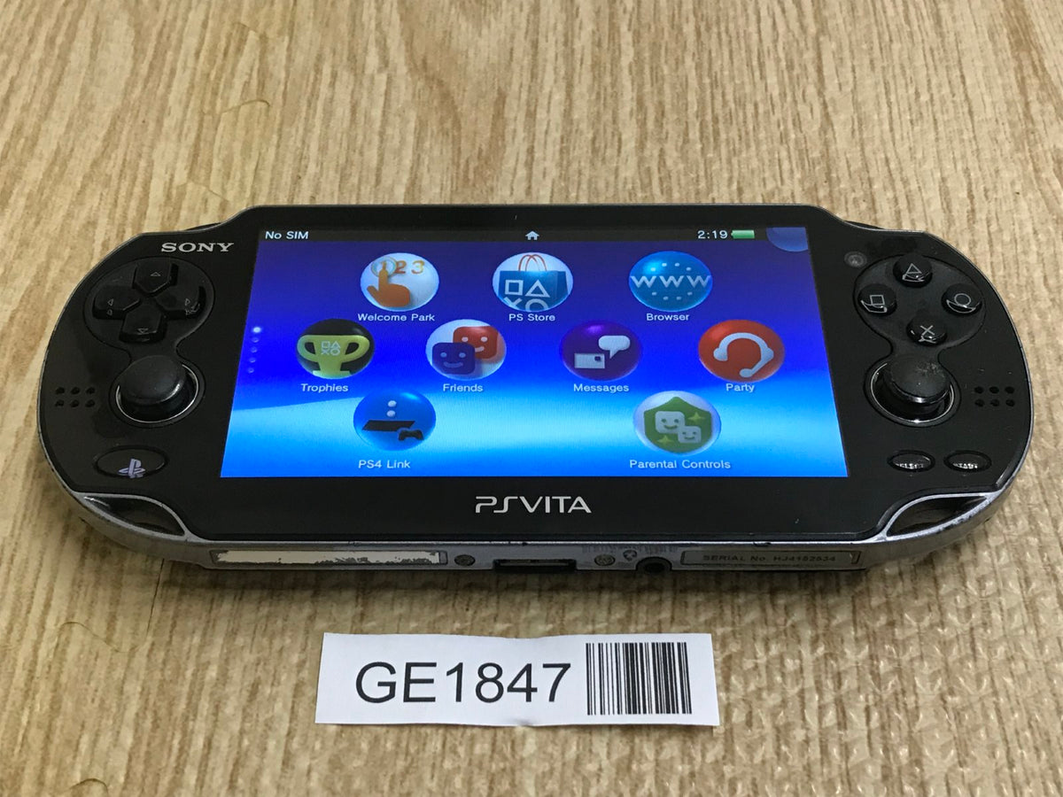 PS Vita PCH-1000 CRYSTAL BLACK Console Japan - With Defects GE1847