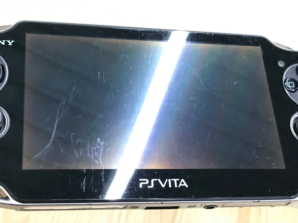 プレーステーション PS Vita PCH-1000 CRYSTAL BLACK Console Japan - With Defects GE1847