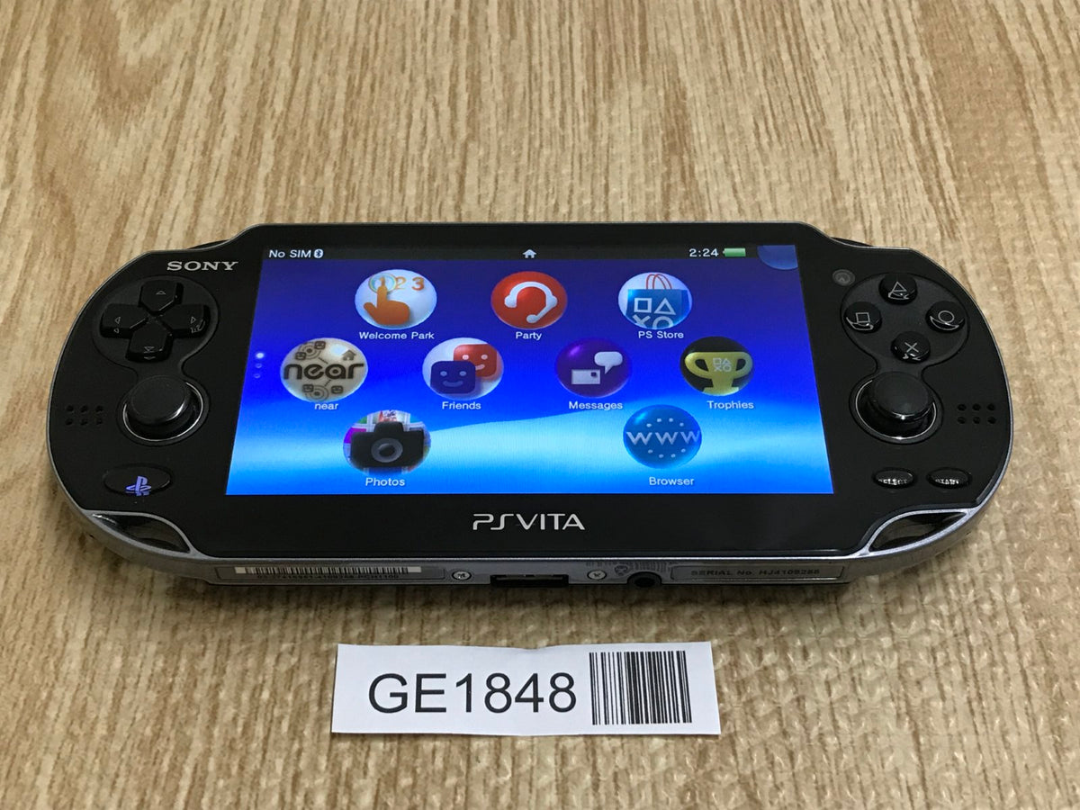 PS Vita PCH-1000 CRYSTAL BLACK Console Japan - With Defects GE1848