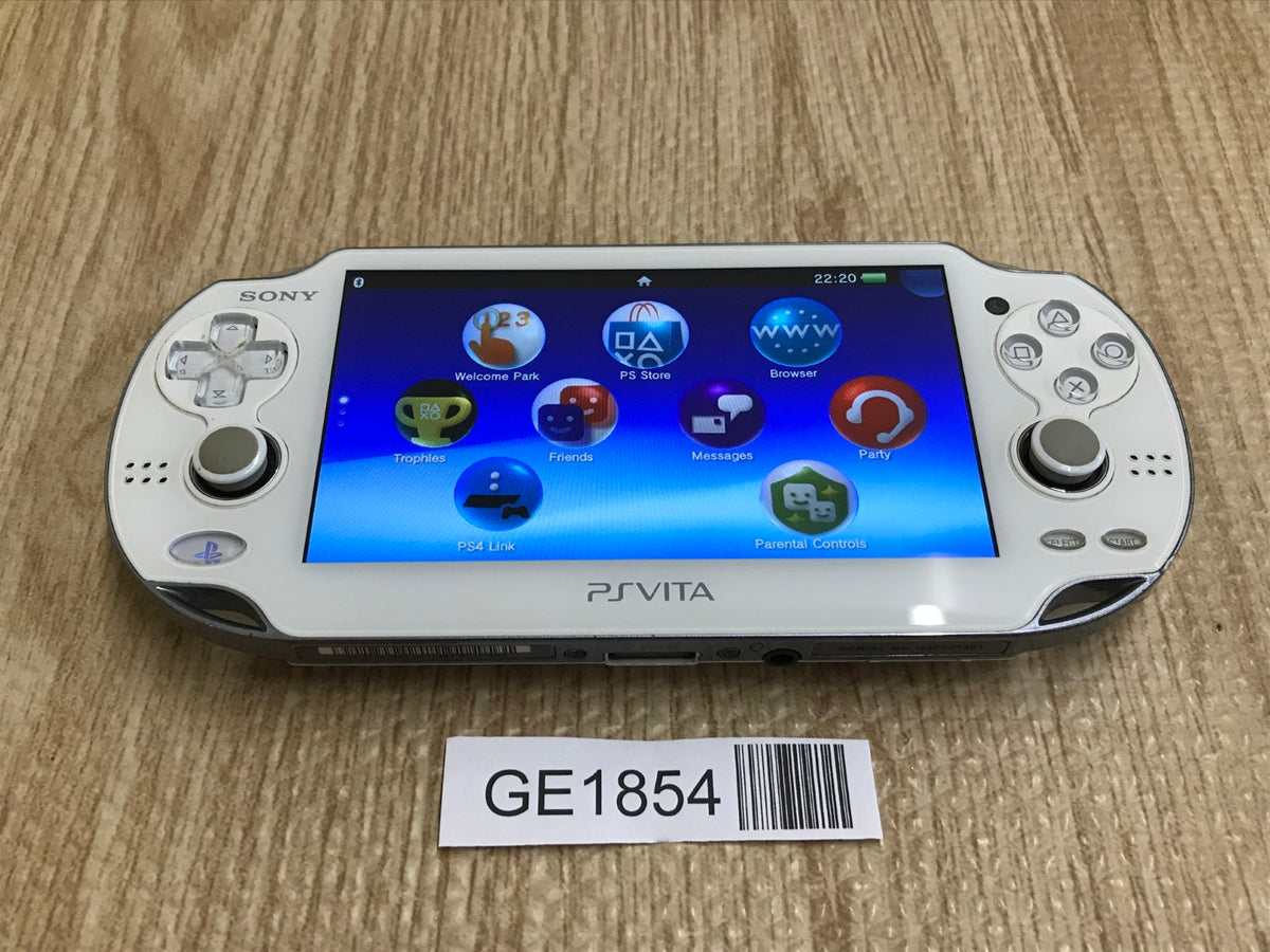 PS Vita PCH-1000 CRYSTAL WHITE Console Japan - Tested Working