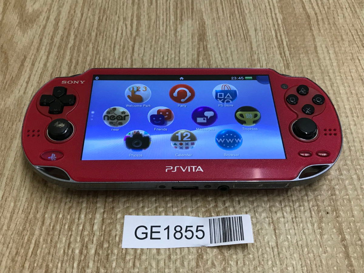 PS Vita PCH-1000 COSMIC RED Console Japan - Tested Working GE1855