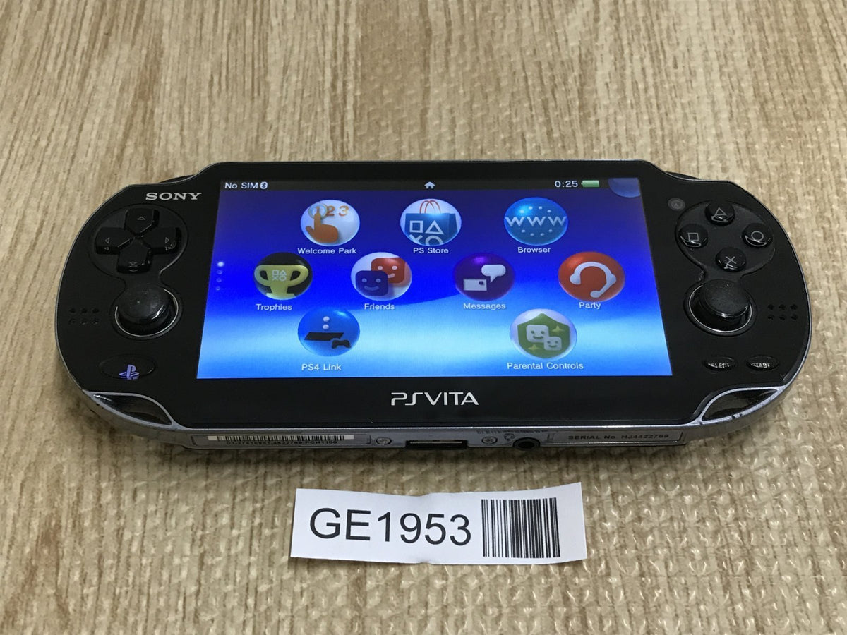 PS Vita PCH-1000 CRYSTAL BLACK Console Japan - With Defects GE1953