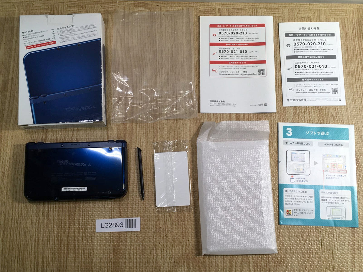 LG2893 Nintendo NEW 3DS LL XL METALLIC BLUE Boxed Console