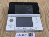 LG4671 Plz Read Item Condi Nintendo 3DS Pure White Console Japan
