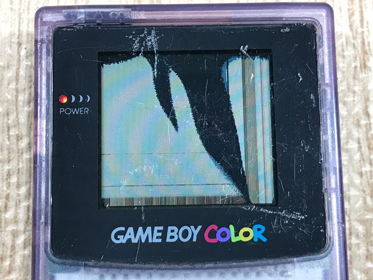 GameBoy Color Clear Purple Console Nintendo Japan - With Defects