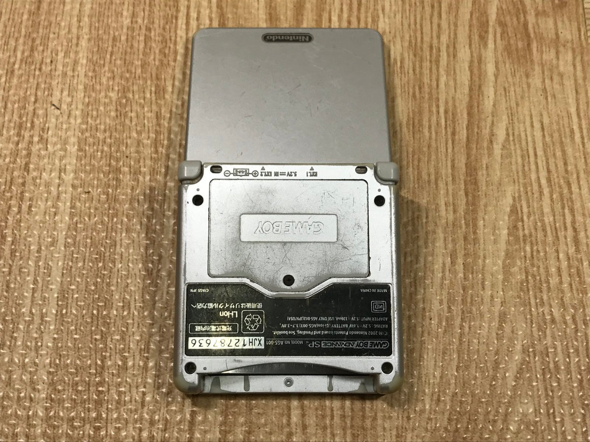 GameBoy Advance SP Platinum Silver Console Japan - Tested Working