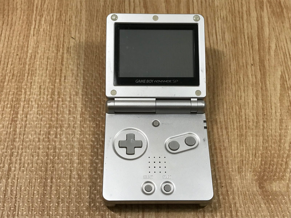 GameBoy Advance SP Platinum Silver Console Japan - Tested Working